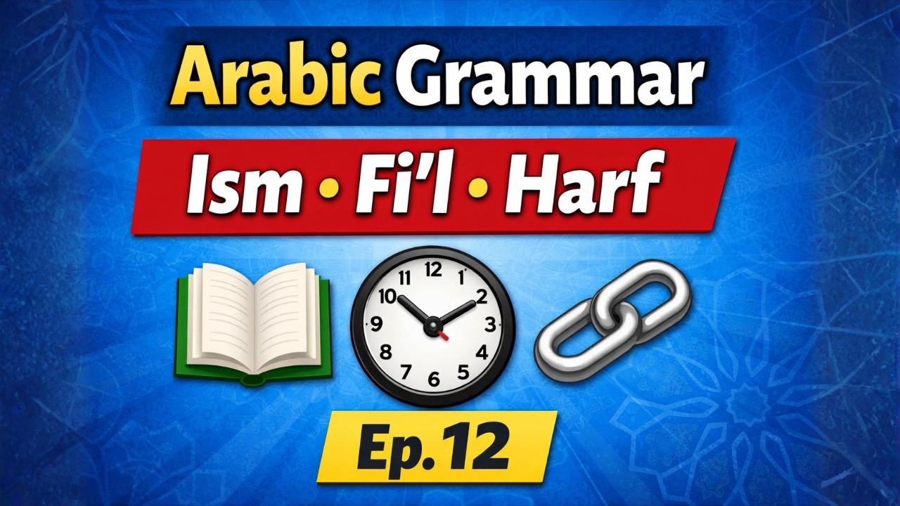 Arabic Grammar Review; Types of Arabic Words + Sentence Types | Ism, Fiʿl &Ḥarf | Ahlan Arabic Ep.12