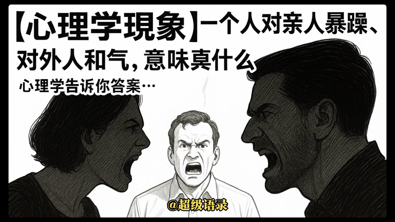 【心理学现象】一个人对亲人暴躁，对外人和气，意味着什么？心理学告诉你答案&hellip;&hellip;