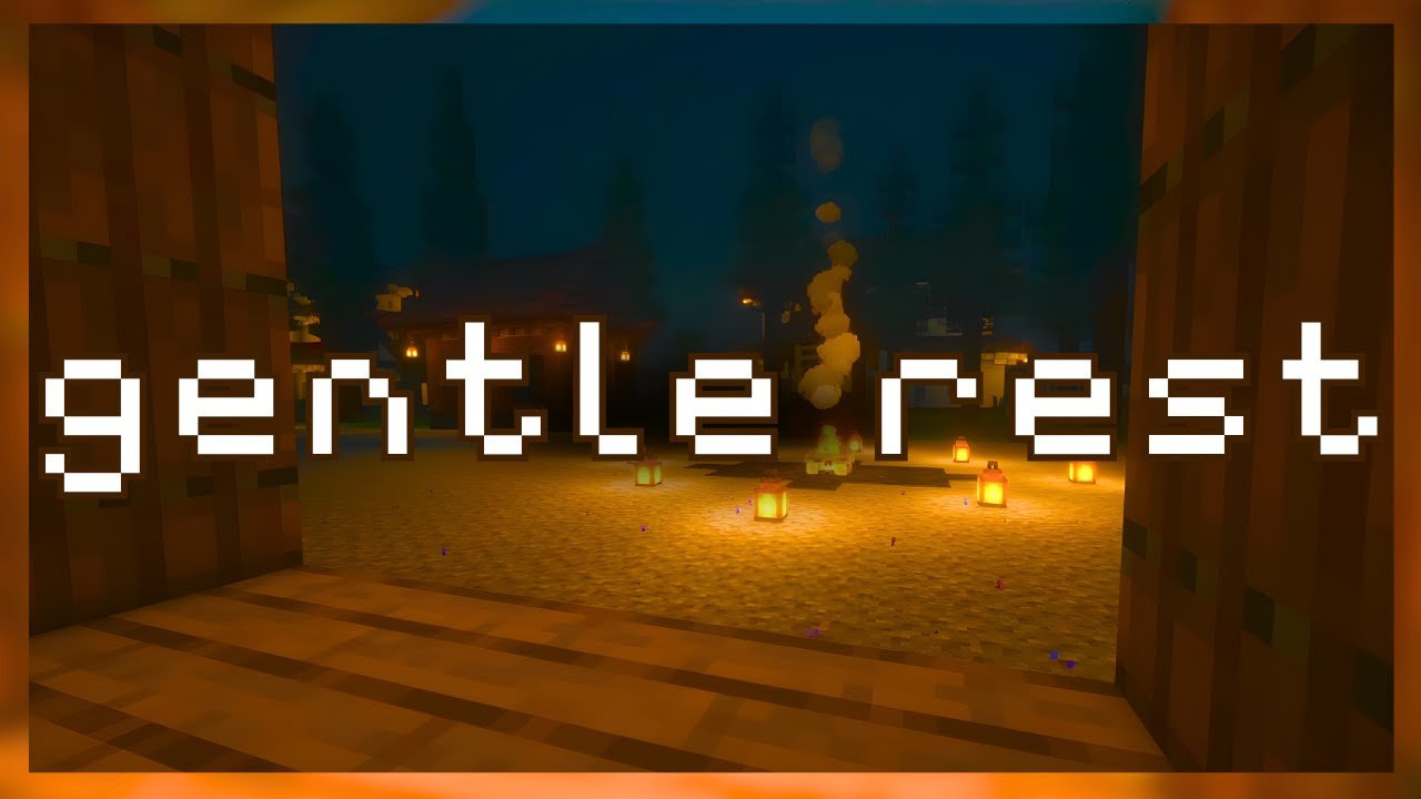 soft cabin rain at midnight… (cozy minecraft ambience)