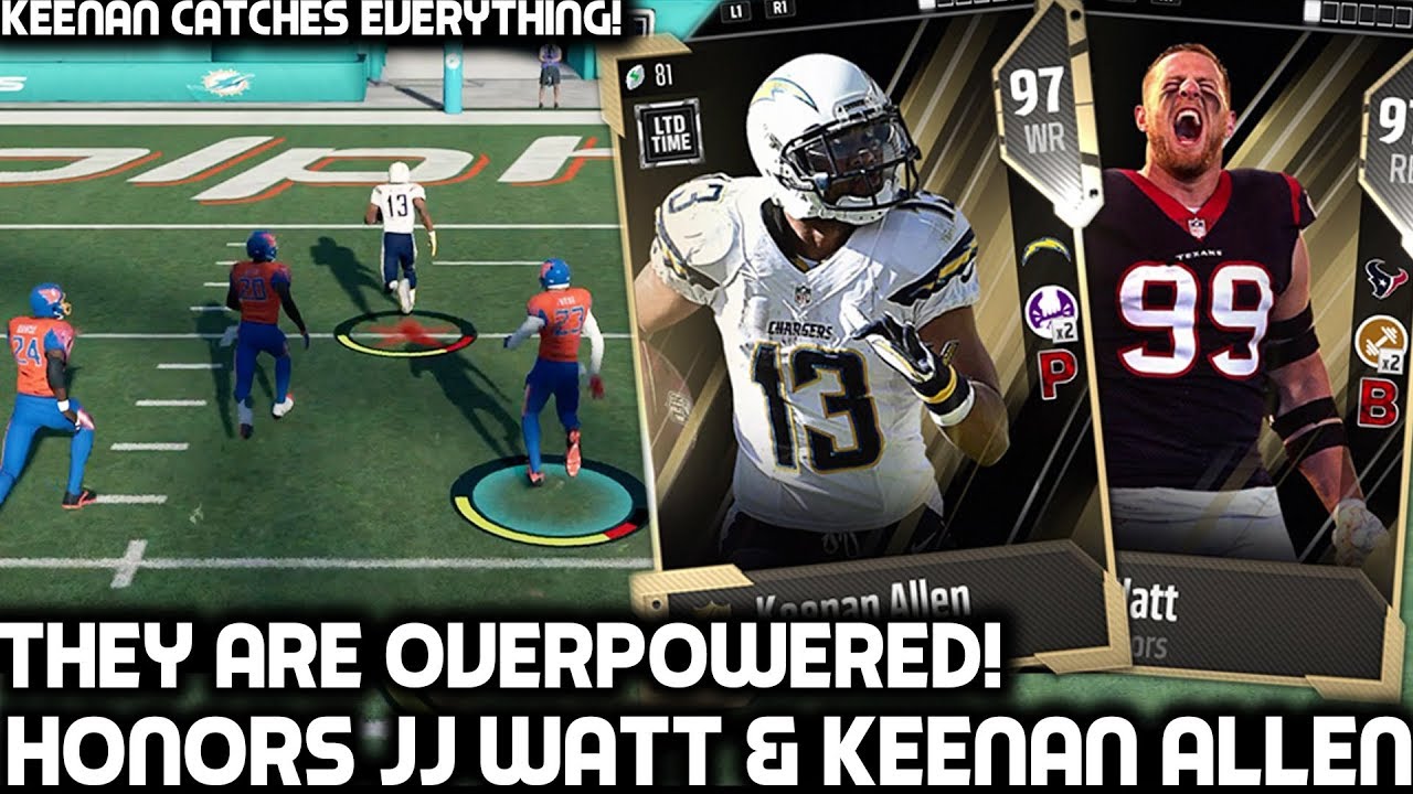NFL HONORS JJ WATT & KEENAN ALLEN ARE OVERPOWERED! Madden 18 Ultimate Team