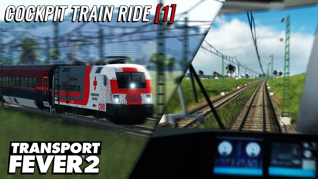 Transport Fever 2 Cockpit Train Ride [#1] [21:9]