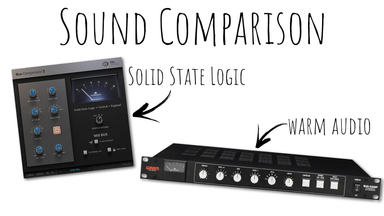 SOUND DEMO - SSL vs Warm Audio Bus Comps - Plugin vs Analog