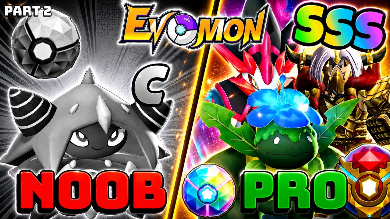 GOING NOOB TO PRO BEATING MY FIRST GYM MASTER IN EVOMON!! POKEMON IN ROBLOX IS PEAK!! (Part 2)
