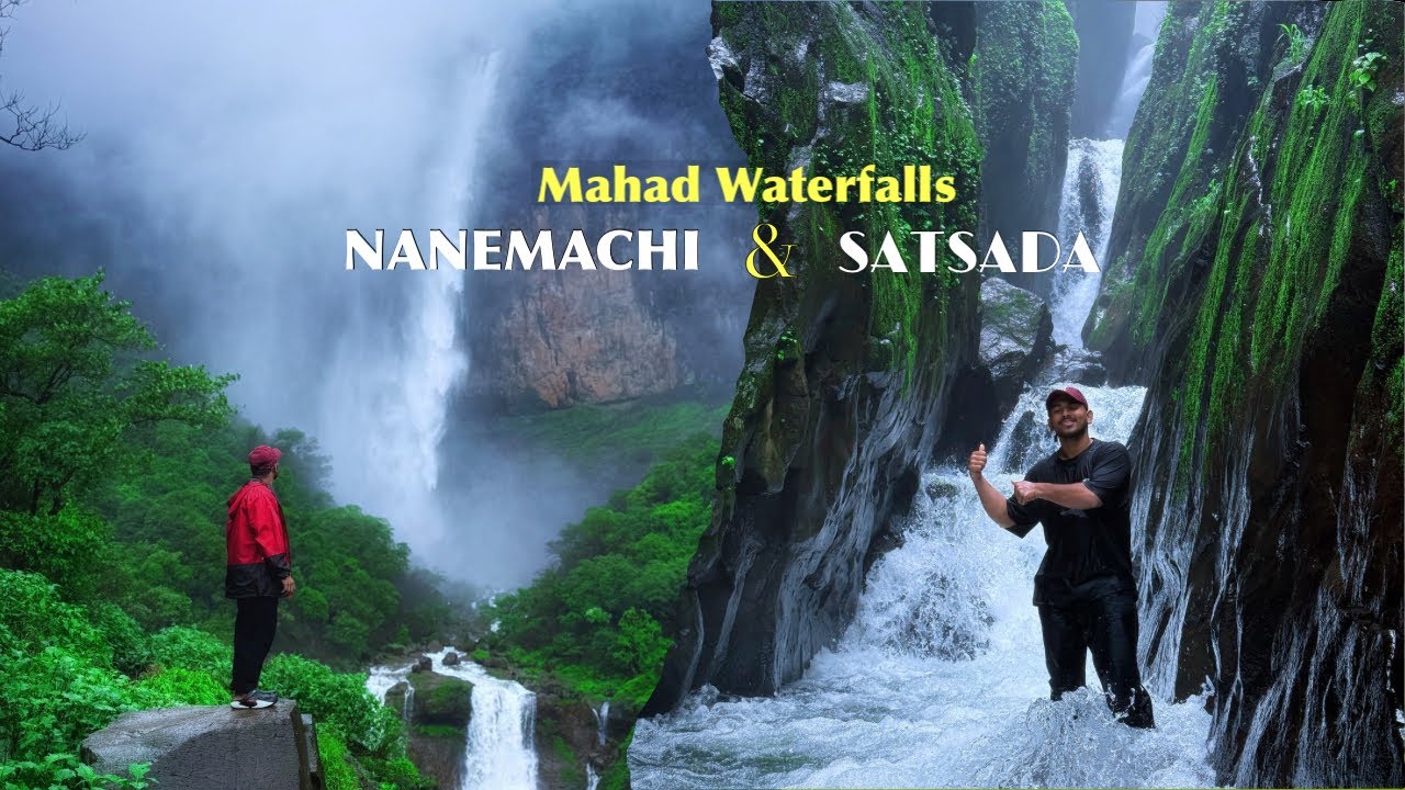 A Beauty of sahaydri :  Nanemachi  & satsada waterfall full cinematic vlog | नानेमाची धबधबा 2025 ⛈️