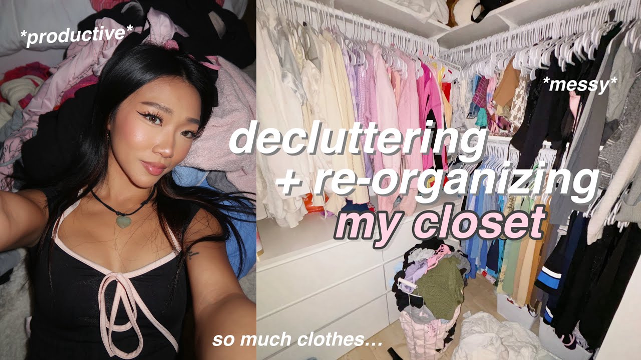 DECLUTTER & RE-ORGANIZE MY CLOSET: out with the old & in with the new🎀