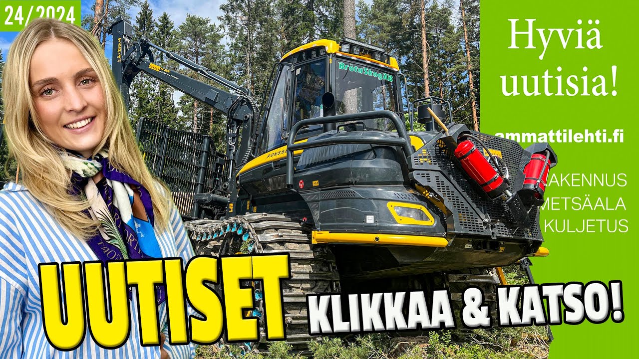 Hyviä uutisia! vko. 24/2024 - koneurakointi ja kuljetusalan aallonharjalla