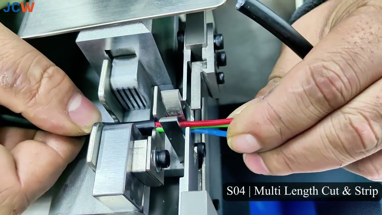 JCW-S04 | Power Cord Cable Inner Wire Multi-length Cutting & Stripping Machine