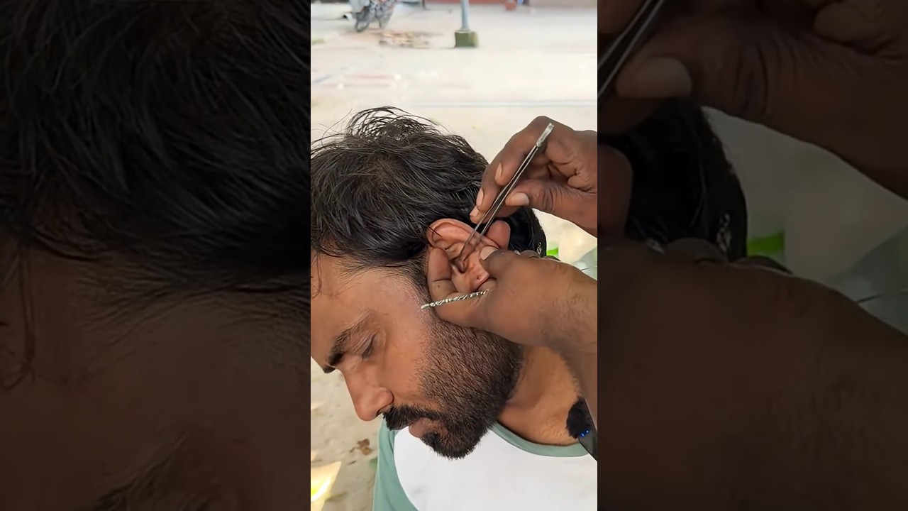 Ear Cleaning in India &ndash; Surprisingly Relaxing Experience! | ASMR Street Barber