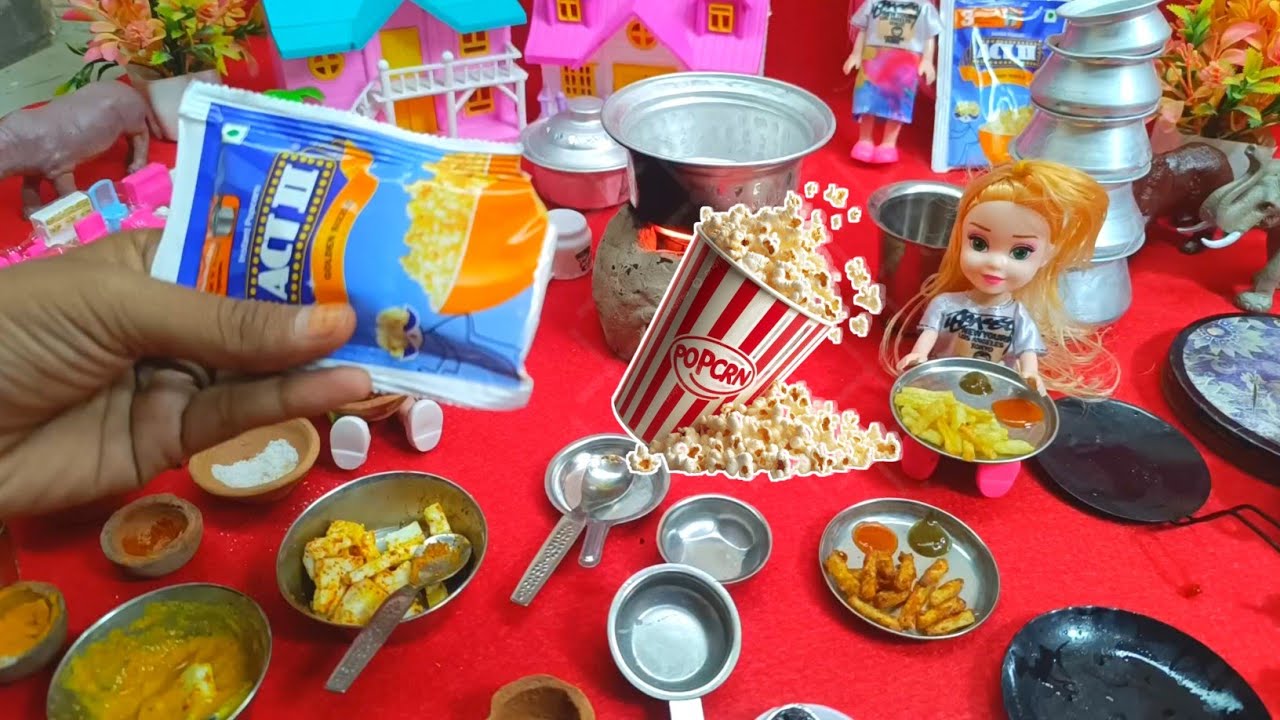 How to miniature popcorn | बच्चों के लिए बनाएं पॉपकॉर्न 30 सेकंड में |mini kichan popcorn