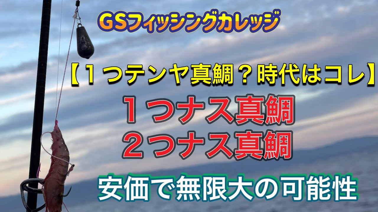【時代はコレ】一つテンヤ真鯛？１つor２つナス真鯛in平潟　GSフィッシングカレッジ