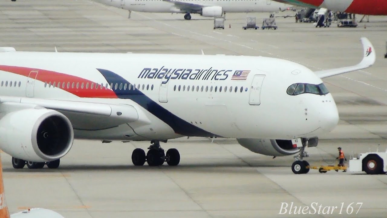 Malaysia Airlines Airbus A350-900 (9M-MAD) takeoff from KIX/RJBB (Osaka Kansai) RWY 06R