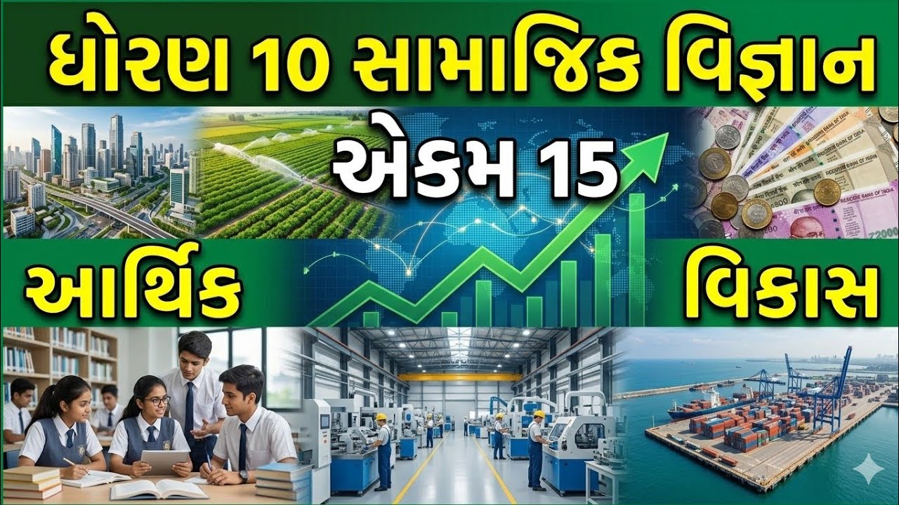 ધોરણ 10 સામાજિક વિજ્ઞાન | એકમ 15 – આર્થિક વિકાસ | સંપૂર્ણ પાઠ સમજણ | Board Exam 2026