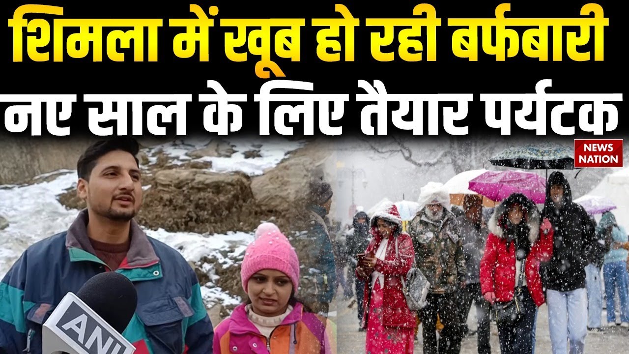 Shimla Winter Celebration: शिमला में खूब हो रही बर्फबारी नए साल के लिए तैयार पर्यटक