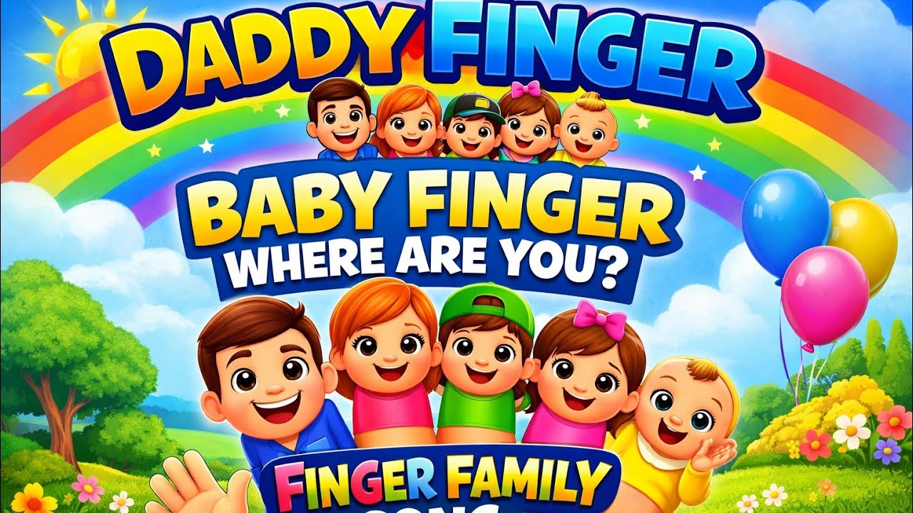 Daddy Finger Family Song 👨‍👩‍👧‍👦 | Baby Finger Where Are You? | Happy Parts Kids Nursery Rhymes