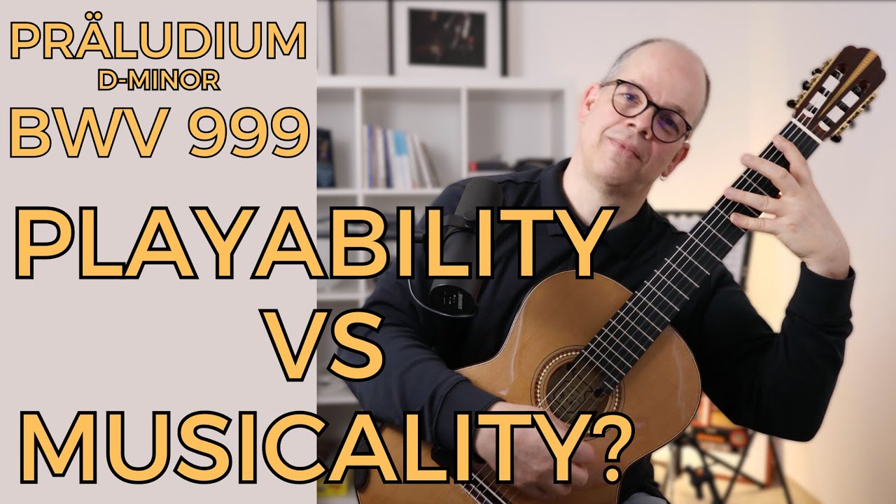 BWV 999 Präludium D Minor for Classical Guitar - On Fingering