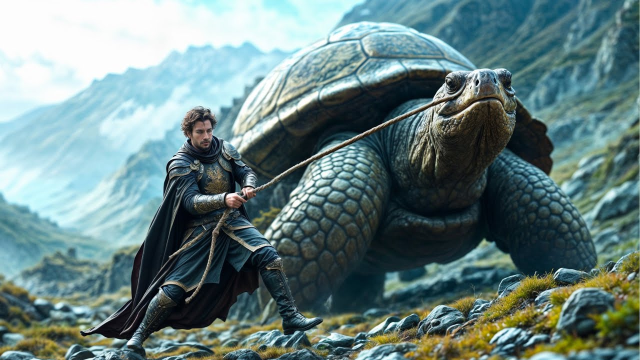 محارب كفيف بيواجه سلحفاة خطيرة وعملاقة بتهدد العالم بالدمار 🔥🐢#تلخيصة_FILM