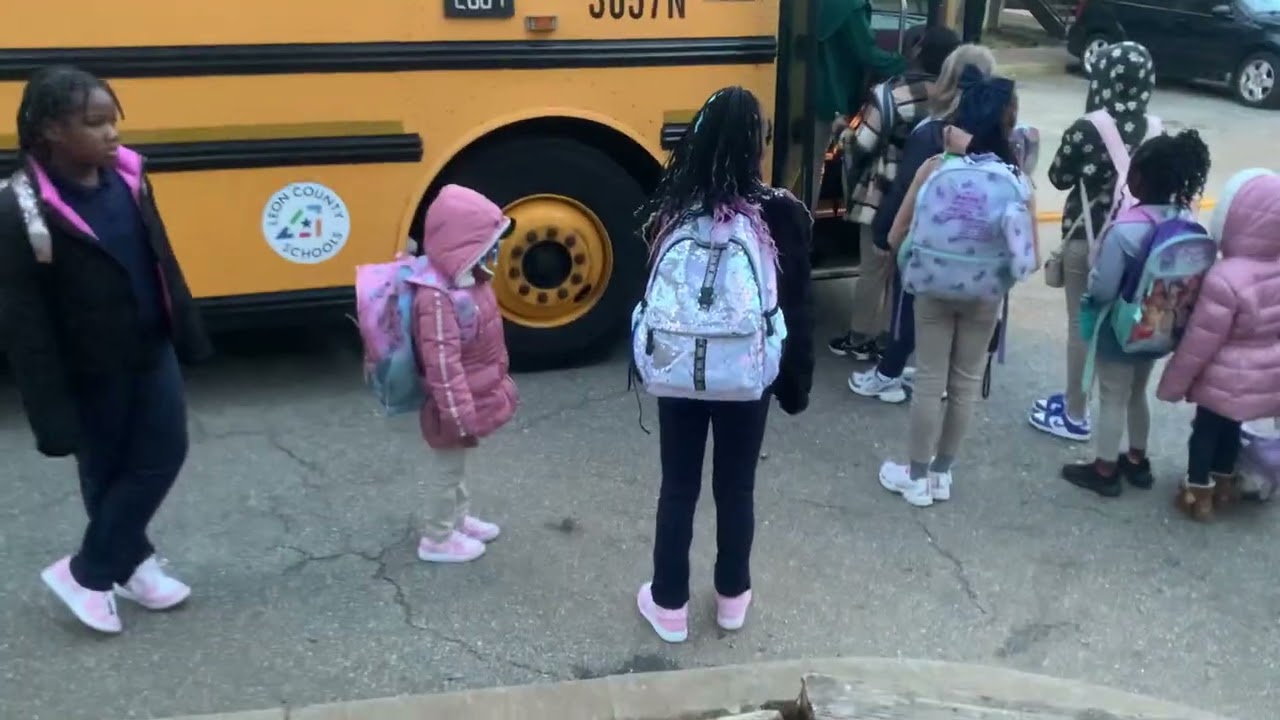 First time catching the bus to Apalachee Elementary School in Tallahassee on January 13th, 2026