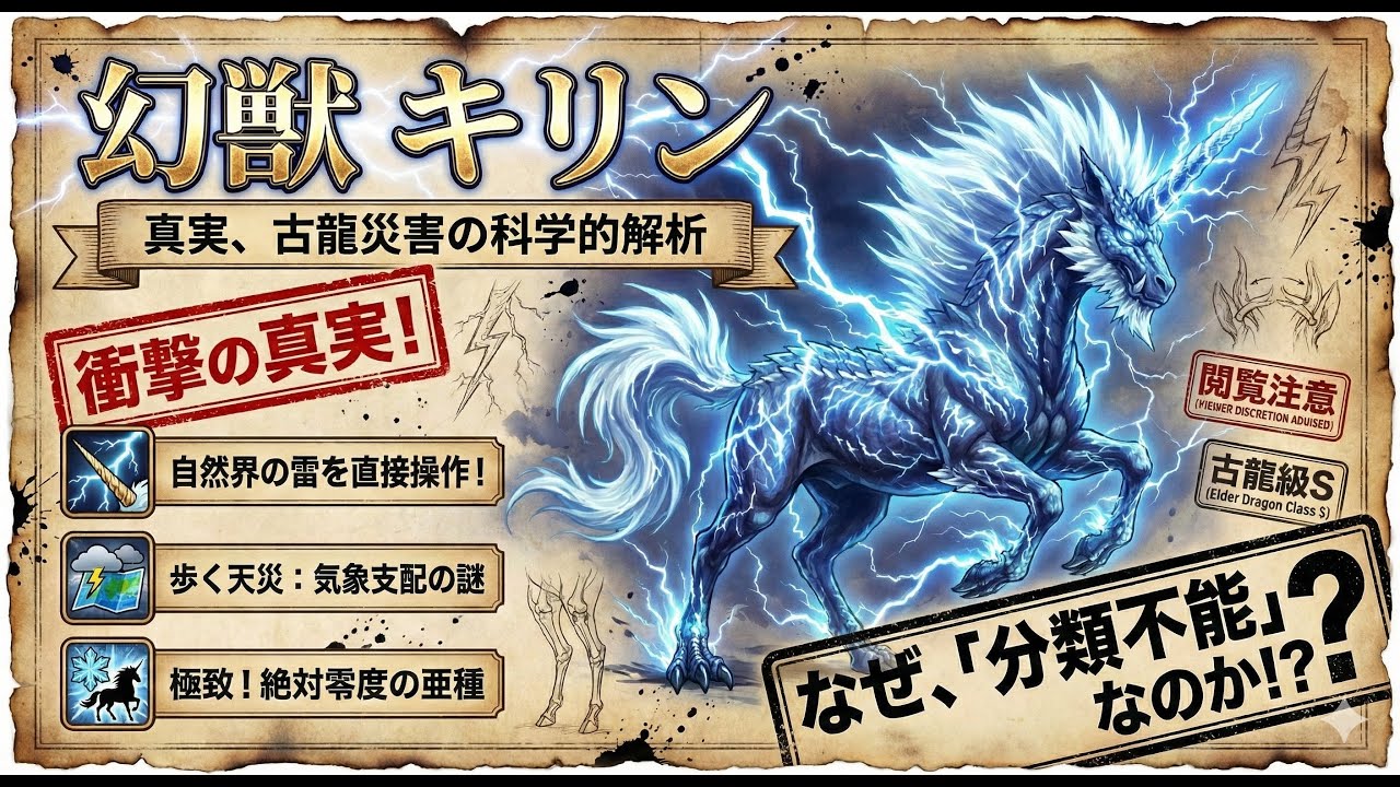 雷を喰らうキリン。気象を支配する”雷合成”の正体【モンスター生態図鑑】