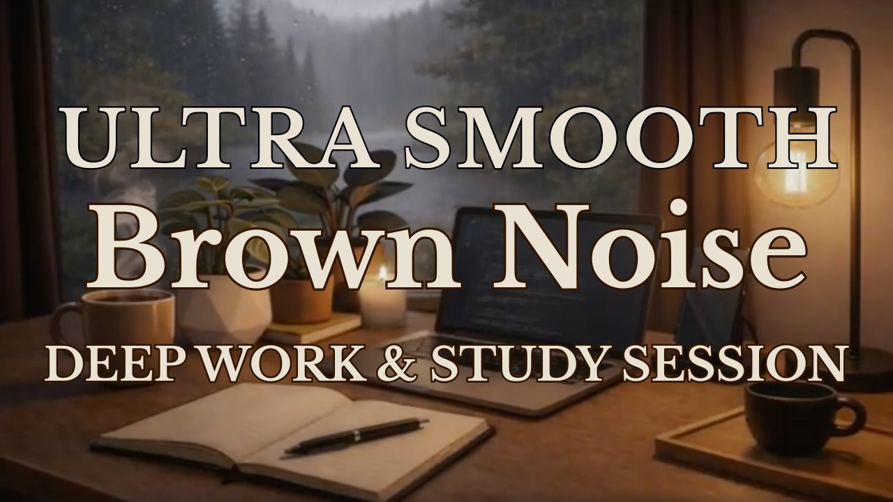 2 Hours Brown Noise for ADHD Focus • Deep Work & Study Session