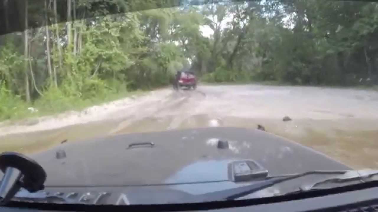 2014 Jeep Wrangler Unlimited Willy's Wheeler Going Through A Creek In Richloam, FL
