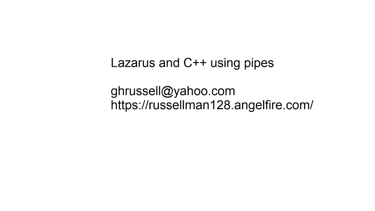Lazarus and C++ using pipes