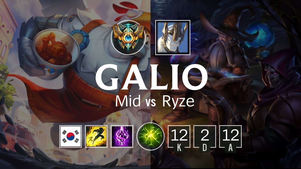 Galio Mid vs Ryze - KR Challenger Patch 8.7