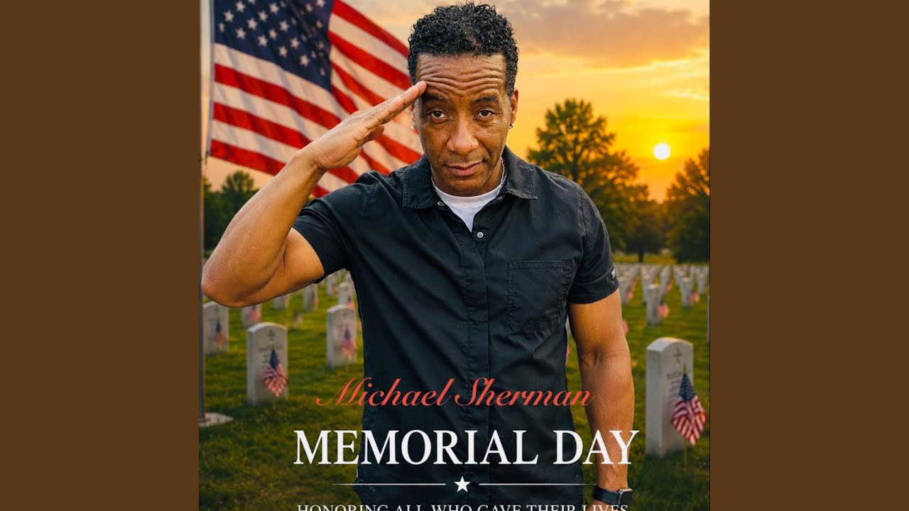 Memorial Day Flags In The Wind