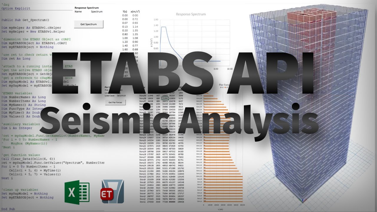 ETABS API - Seismic Analysis