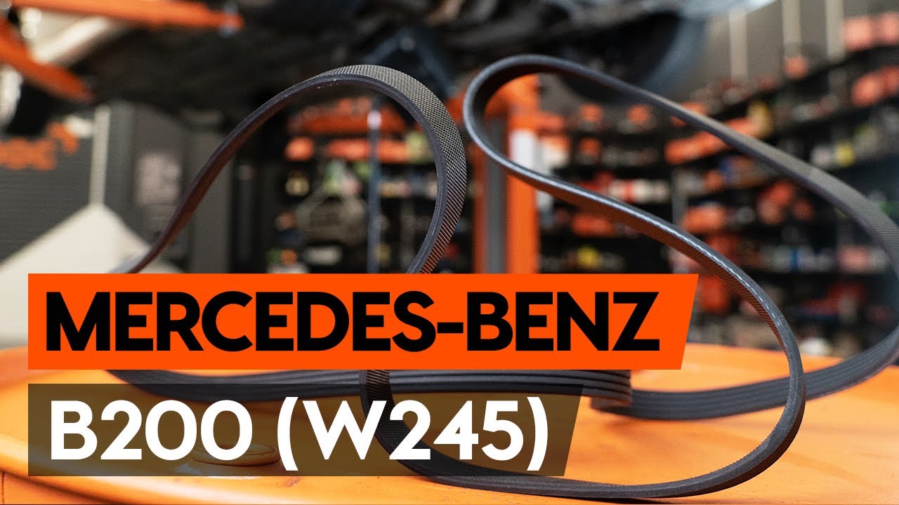 How to change serpentine belt / v-ribbed belt on&nbsp;MERCEDES-BENZ B200 (W245)&nbsp;[TUTORIAL AUTODOC]
