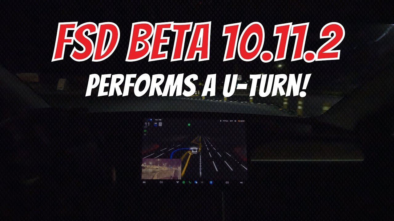 Tesla FSD Beta 10.11.2 performs a U-Turn on the way to Best Buy!