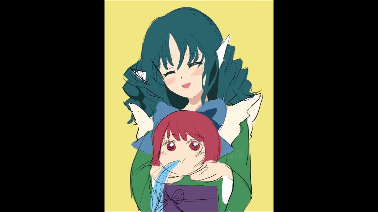 Touhou fanart drawing process1