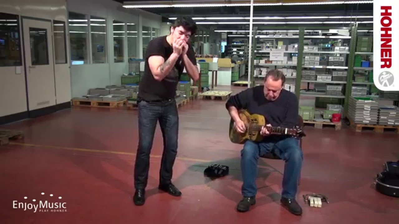 Marcos Coll and Richard Ray Farrell visit HOHNER Trossingen