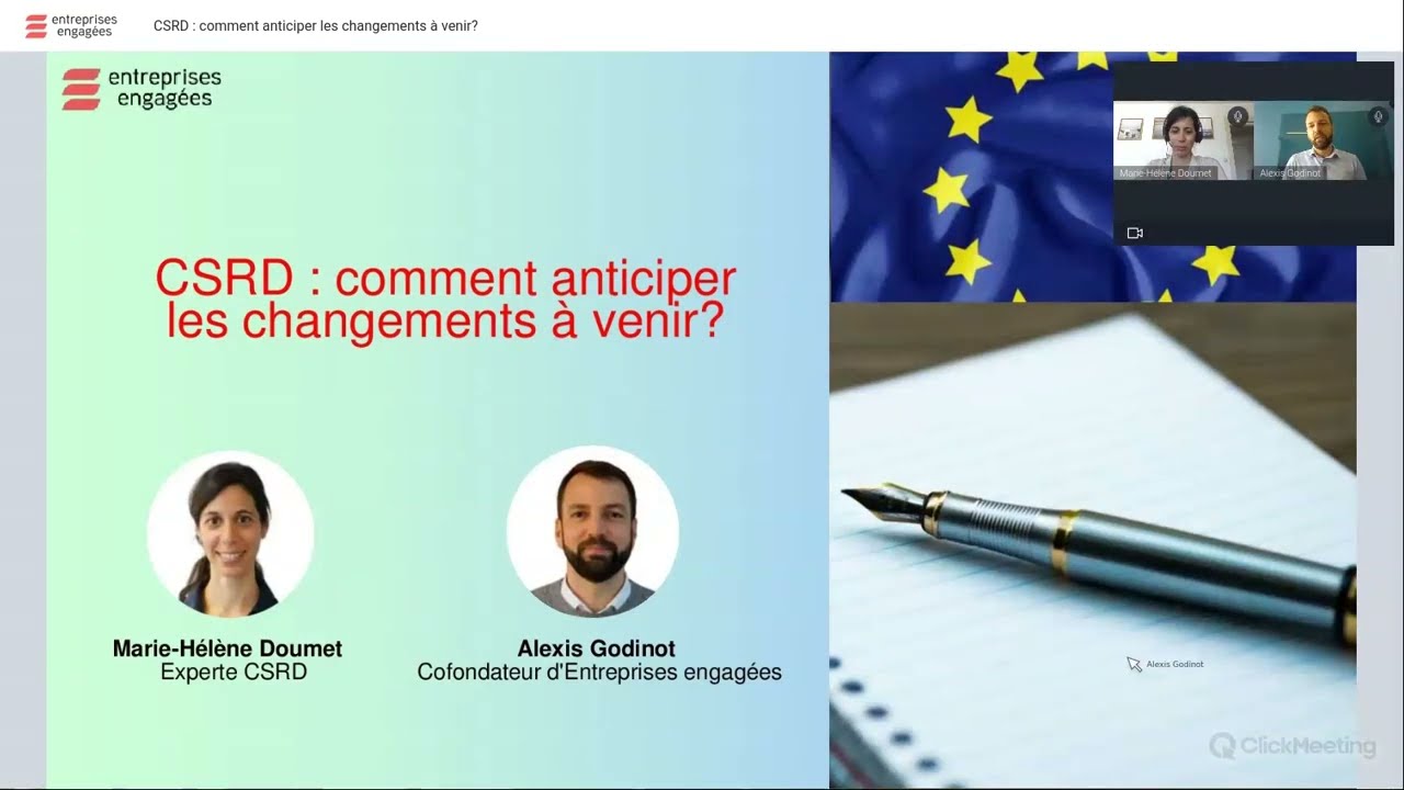 Webinaire du 4 juillet 2023 - CSRD : comment anticiper les changements à venir?