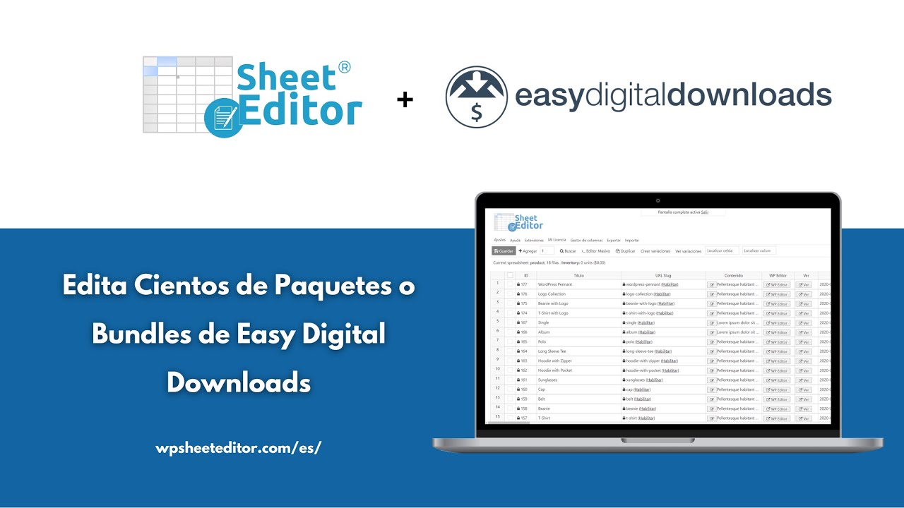 Edita Cientos de Paquetes o Bundles de Easy Digital Downloads