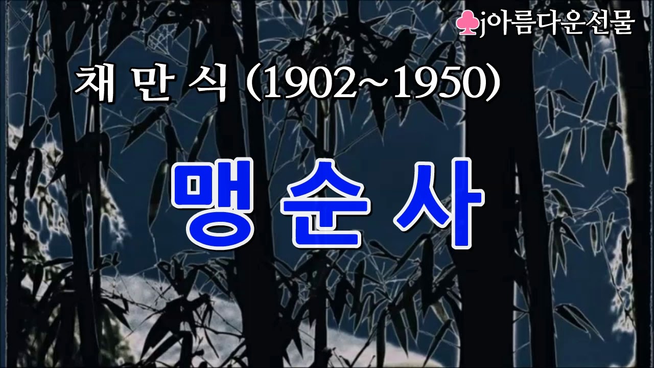 책읽어주는여자 [맹순사 / 채만식] 한국단편소설 (오디오북)