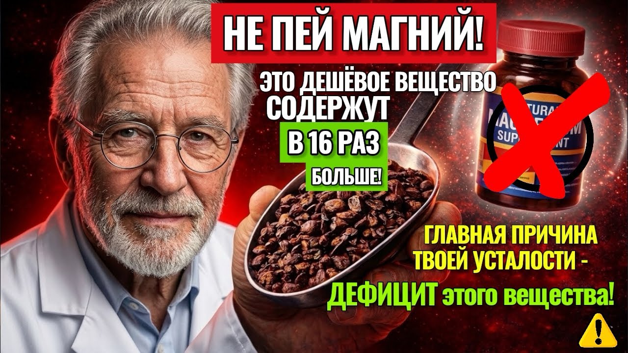 В 16 раз больше магния, чем в добавках!Врачи молчат — причина усталости в этом!