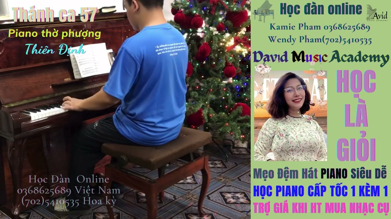 Thánh ca 57-Piano Thiên Định - Học đàn online alo Cô.