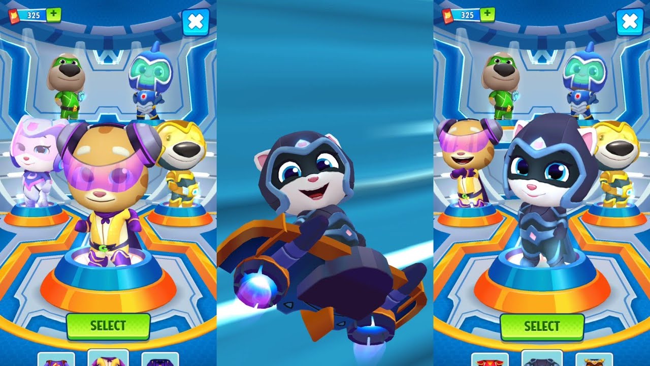 Rockstar Ginger vs Moonlight Angela | Talking Tom Hero Dash |