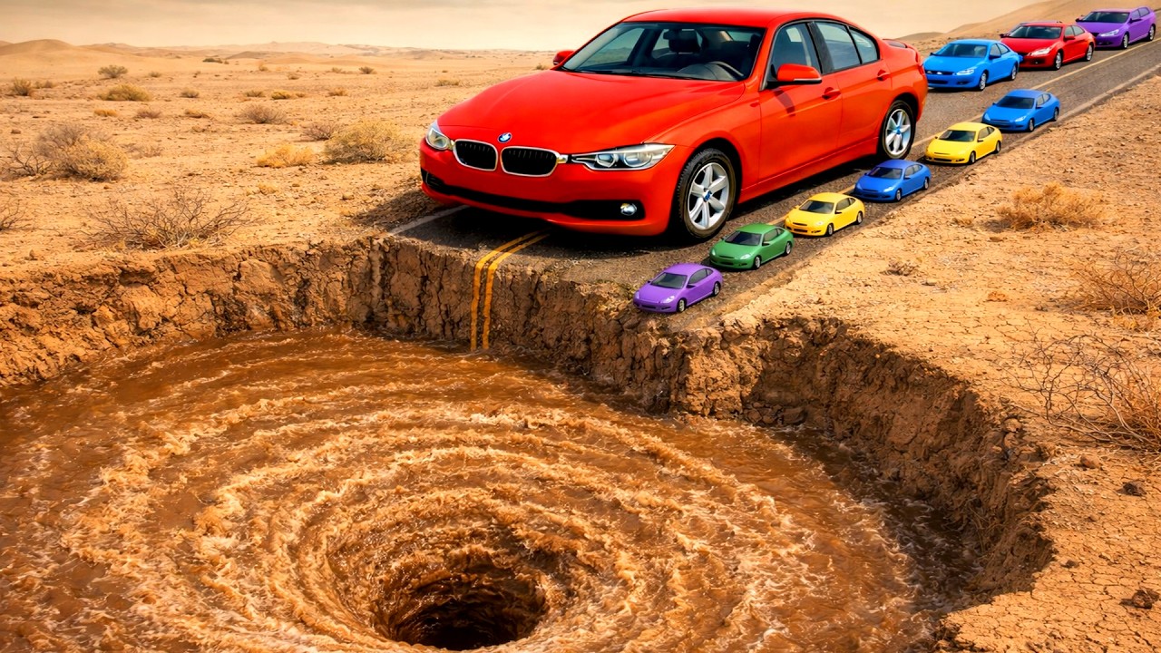 🔥 BIG & SMALL CARS vs GIANT MONSTER PIT CHALLENGE 💥 – BeamNG.drive Extreme Crash Test Impala BeamNG