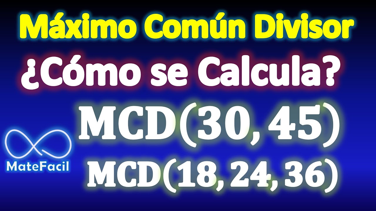 Máximo Común Divisor (M.C.D.), Muy Fácil