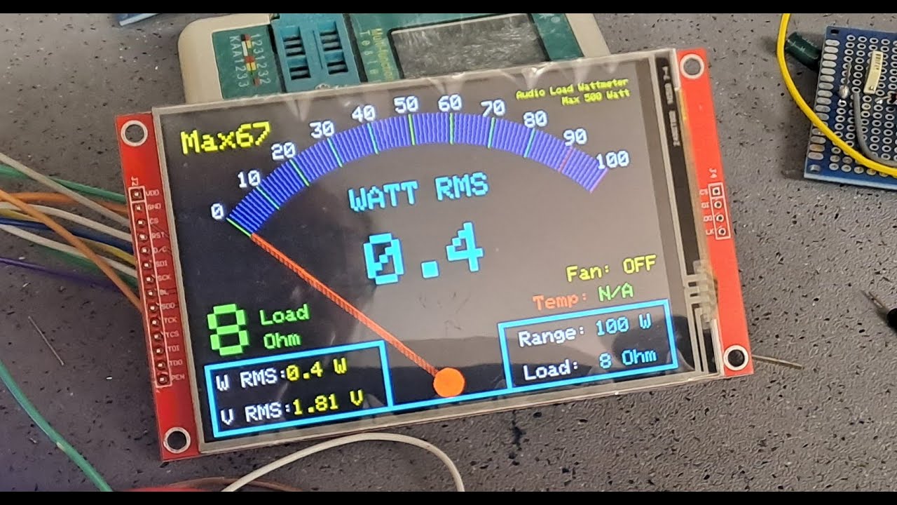 AUDIO DUMMY LOAD WATT METER ESP32 VIDEO 1