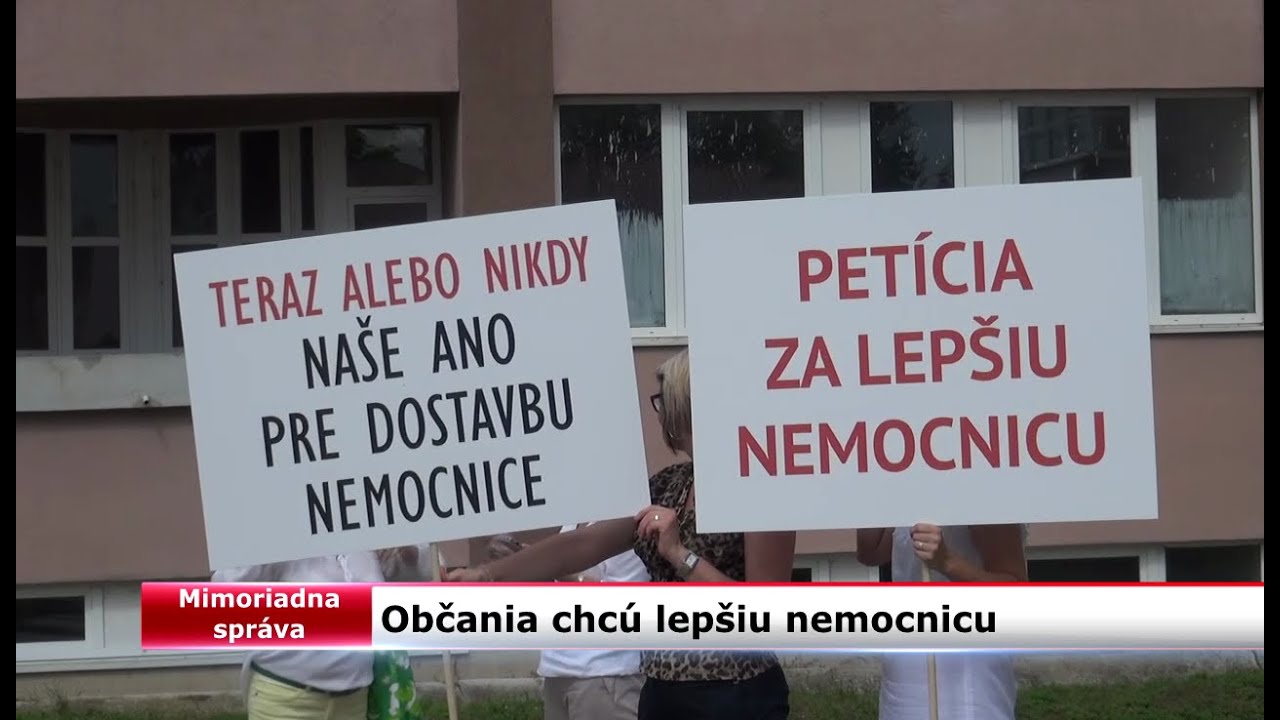 MIMORIADNA SPR&Aacute;VA - Občania chc&uacute; lep&scaron;iu nemocnicu (TV Rimava)