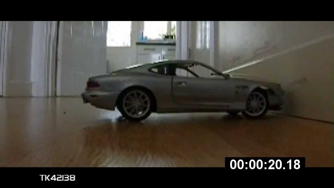 1:18th scale Aston Martin DB7 Vlog part 5. (crash test with modified panels)