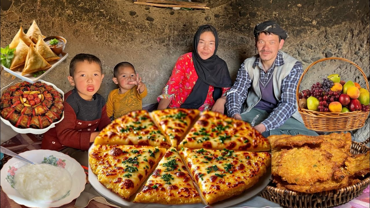 Life in the cold caves of Afghanistan/ Cooking delicious food / living in the Cave 
