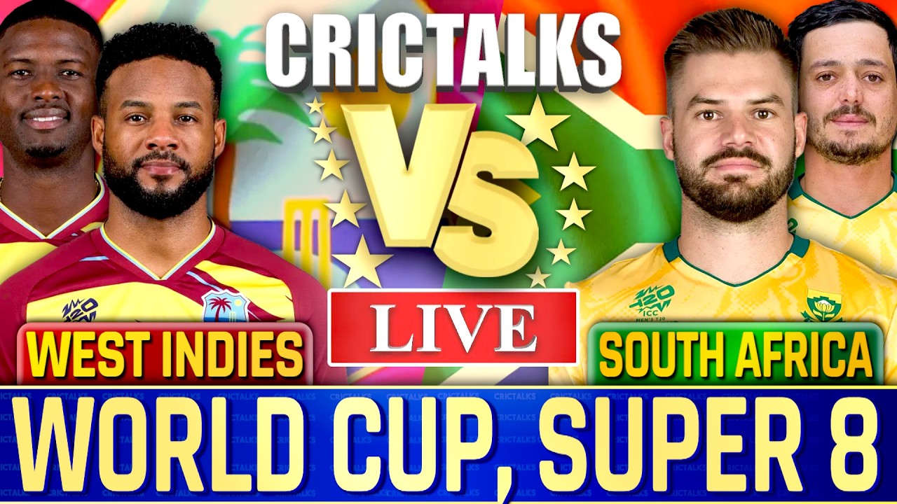 🔴 West Indies vs South Africa, T20 World Cup 2026 Live Cricket Match Today Score Commentary 2nd Inn