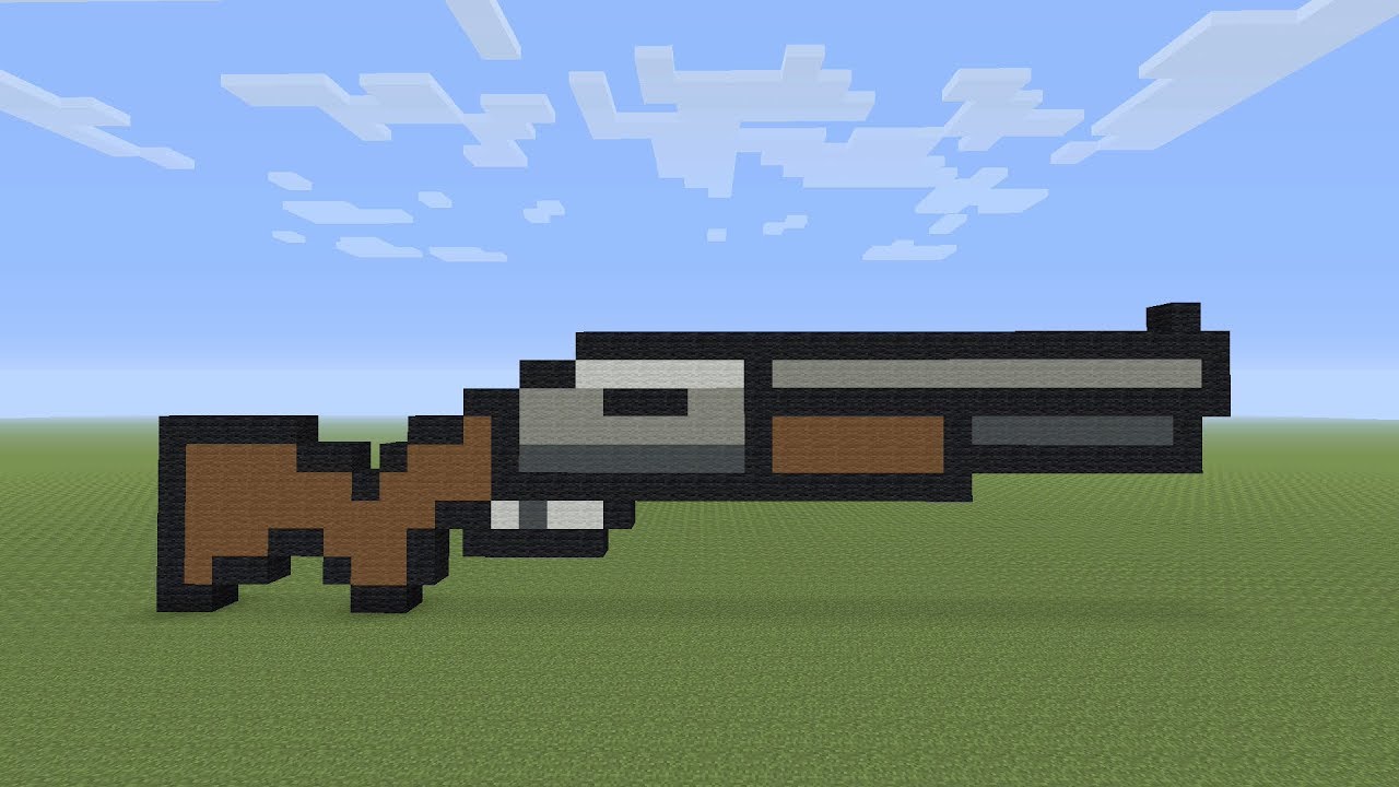 Minecraft Pixel Art - Fortnite Shotgun