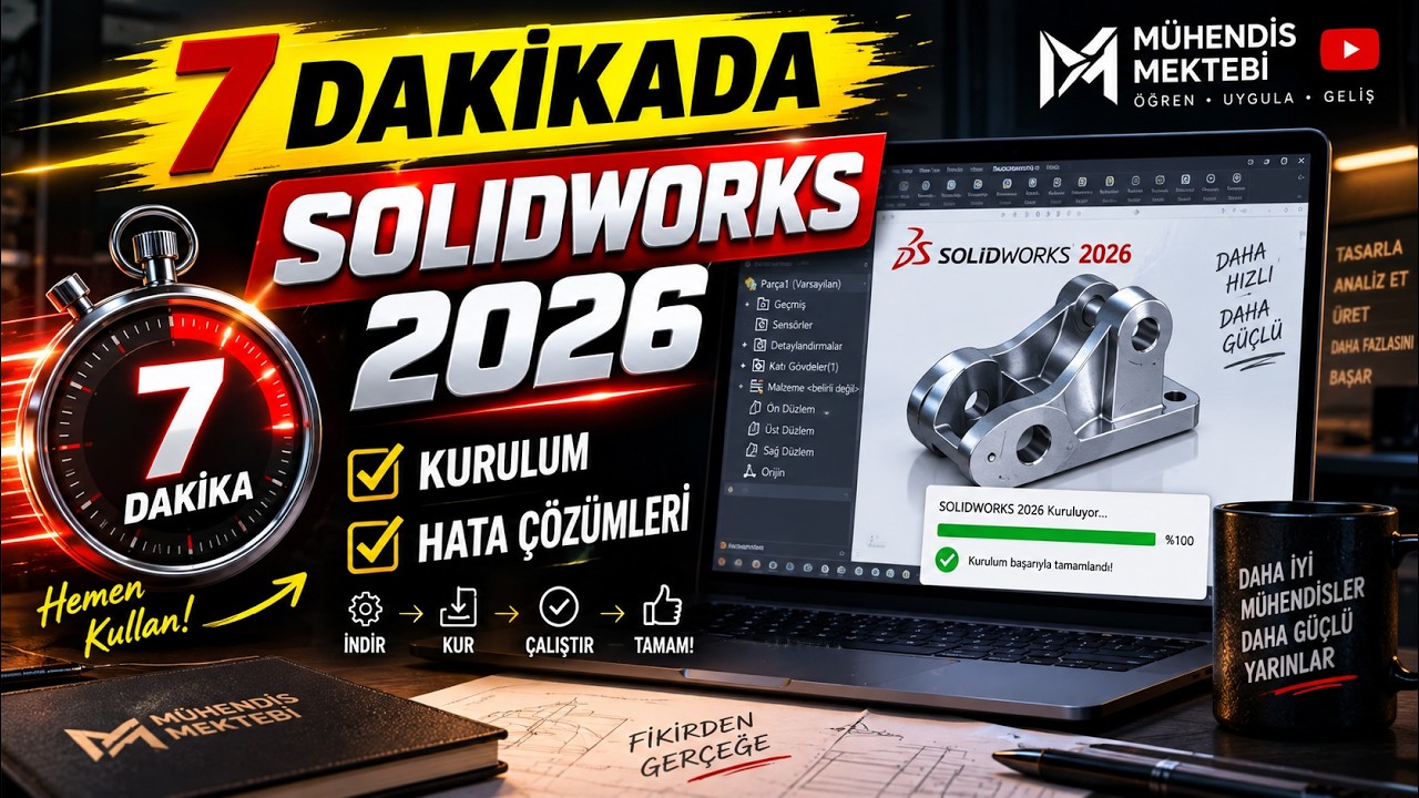 7 DAKİKADA SolidWorks 2026 KURULUM ✅ | Hata &Ccedil;&ouml;z&uuml;mleri