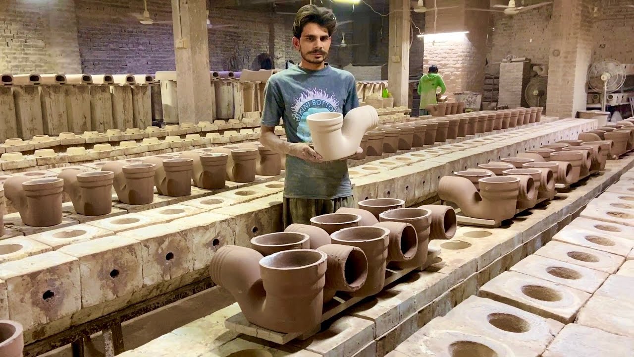 Manufacturing Process of Ceramic P-trap in factory || How P-traps are Made