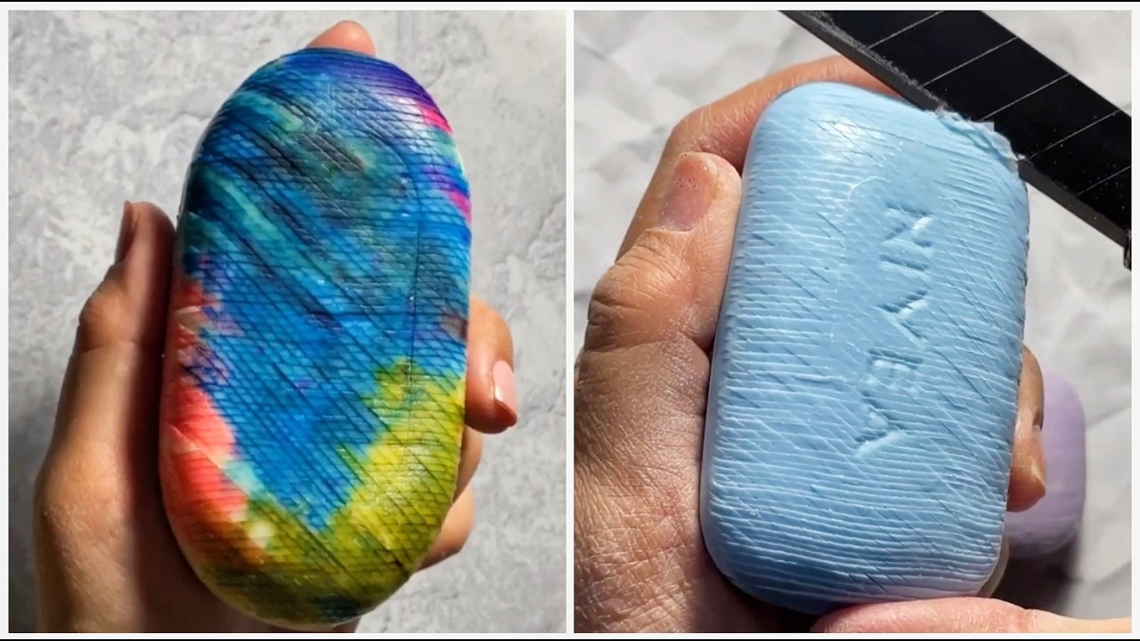 ✨ ASMR Soap Carving for Stress Relief ✨