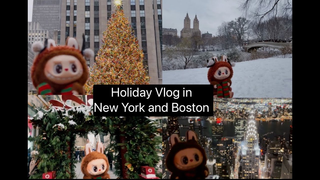 Holiday Vlog in New York City and Boston | NYC Christmas vlog | Lotte New York Palace